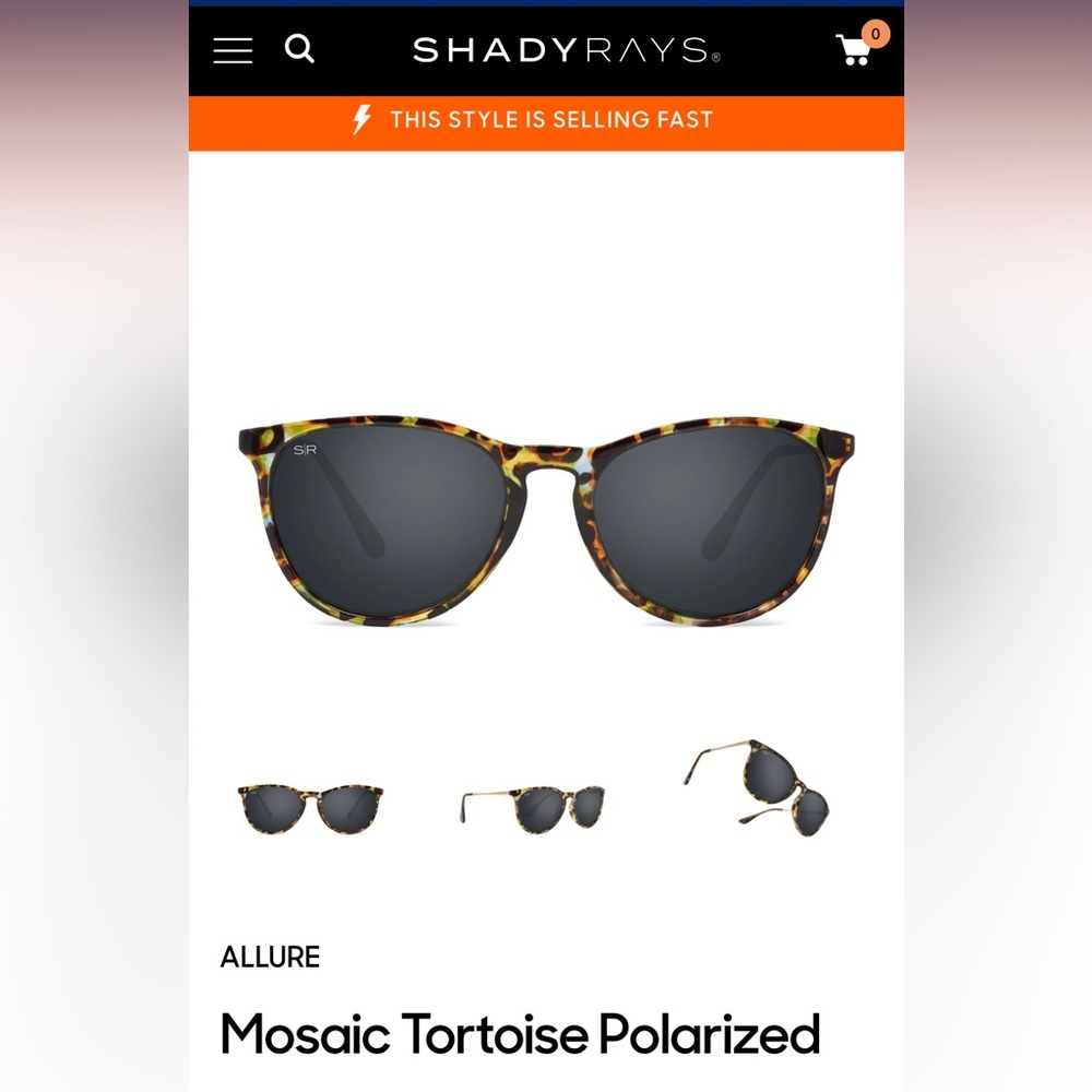 Shady Rays Allure polarized women’s sunglasses, brand new